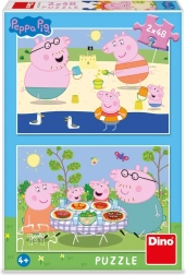 Παζλ Peppa Pig στις διακοπές 2×48 κομμάτια