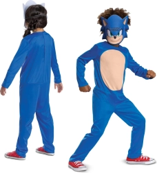 Παιδική στολή SONIC the Hedgehog με μάσκα 7–8 ετών (ύψος 127–136 cm)