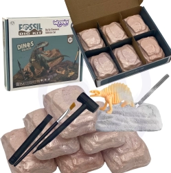 WOOPIE σετ ανασκαφών 6-σε-1 σκελετοί δεινοσαύρων για μικρούς αρχαιολόγους