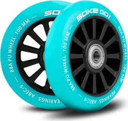 Ρόδες για πατίνι 100 mm τιρκουάζ 2 τεμ. SOKE