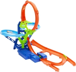 Hot Wheels Stunt Tracks σύγκρουση στον αέρα – πίστα αγώνων με λούπα και επιταχυντή