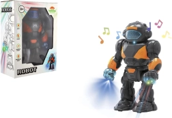 Ρομπότ πλαστικό που περπατά με φώτα και ήχους 22 cm
