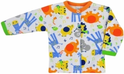 Βρεφικό βαμβακερό ζακετάκι Bobas Fashion Zoo πορτοκαλί