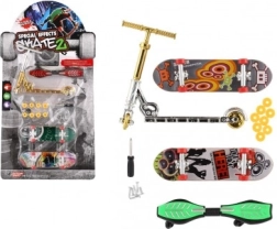 Σετ δαχτυλό-σκέιτμπορντ και πατίνι με βιδωτά αξεσουάρ