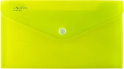 Θήκη εγγράφων με κουμπί πίεσης DL Opaline σε λαχανί πράσινο (συσκευασία 5 τεμ.)