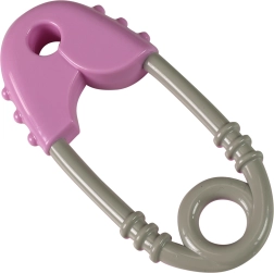 Κουδουνίστρα για μωρά ροζ-γκρι