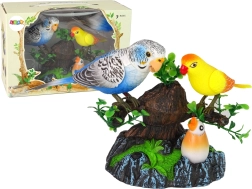 Τραγουδιστοί κινούμενοι παπαγάλοι σε πολύχρωμο δεντράκι