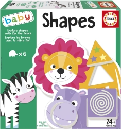 EDUCA baby ένθετο παιχνίδι εξερεύνησε τα σχήματα με τη ζέβρα Ζακ (6 × 2 κομμάτια)