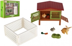 Κουνελοστάσιο με χώρο άσκησης και αξεσουάρ για παιδιά