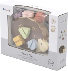 VIGA PolarB Ξύλινο παιχνίδι Σκαντζόχοιρος με βίδες Montessori