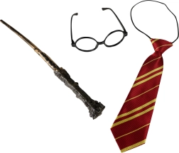 Σετ μάγου με γυαλιά, γραβάτα και ραβδί