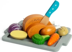 Bigjigs Toys Ξύλινο σετ παιχνιδιού για ψητό κοτόπουλο