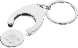 Μεταλλικό μπρελόκ 2-σε-1 με μάρκα για καρότσι αγορών