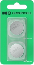 Λιθίου μπαταρίες κουμπιού CR2032 3 V 220 mAh – 2 τεμ. Greencell