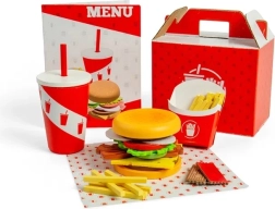 Bigjigs Toys Σετ Μπέργκερ και Πατάτες Τηγανητές για Παιδιά