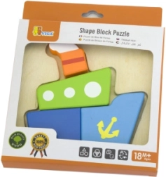 Viga πρώτο ξύλινο μίνι παζλ – καράβι