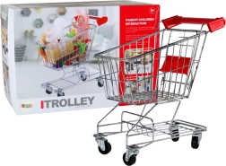 Παιδικό μεταλλικό καρότσι αγορών – μεγάλο, ασημί