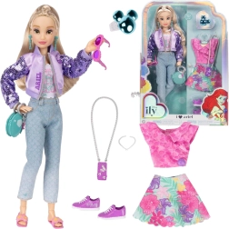Disney ILY 4Ever μοντέρνα κούκλα εμπνευσμένη από την ARIEL από το παραμύθι Η Μικρή Γοργόνα, σετ ρούχων και αξεσουάρ 30 cm