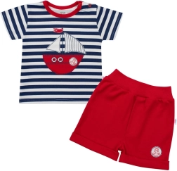 Βρεφικό σετ μπλουζάκι και σορτς NEW BABY Marine