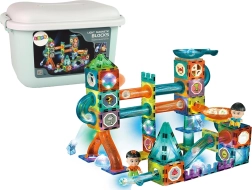 Φωτιζόμενη μαγνητική πίστα με μπίλιες σε κουτί, 150 κομμάτια