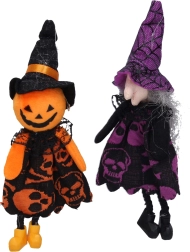 Διακόσμηση Halloween μάγισσα και σκιάχτρο για κρέμασμα