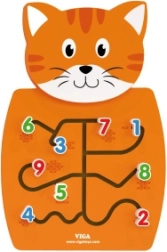 Ξύλινος πίνακας με αριθμούς Γάτα VIGA