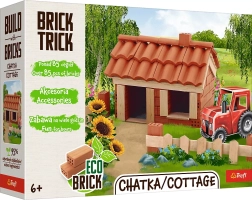 Trefl Brick Trick eco καλύβα – κατασκευαστικό σετ από αληθινά μίνι τούβλα (85 τεμάχια)