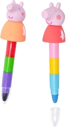 Στοιβαζόμενες κηρομπογιές PEPPA PIG, μίξη χρωμάτων, 2 τεμ.