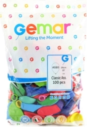 Κλασικά μπαλόνια 26 cm, μίξη χρωμάτων, 100 τεμ.