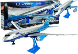 Παιδικό επιβατικό αεροπλάνο Air Super 787 με μηχανισμό τριβής και βάση, 69 cm
