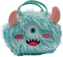 Βελούδινη τσάντα Monster σε τιρκουάζ χρώμα