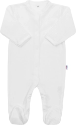 Βρεφικό βαμβακερό ολόσωμο φορμάκι New Baby Practical λευκό για αγόρια 80 (9–12 μηνών)
