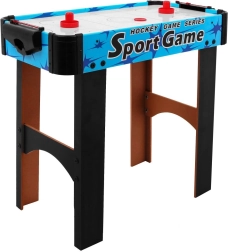 Air hockey για παιδιά Pro με απομίμηση ξύλου, με ανεμιστήρα και αξεσουάρ – Μπλε