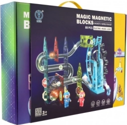 Μαγνητική πίστα με μπίλιες, 80 κομμάτια, με φως και μουσική