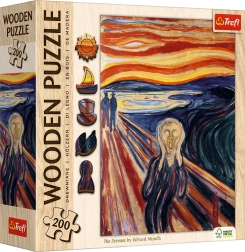 Ξύλινο παζλ διπλής όψης TREFL – EDVARD MUNCH: Η Κραυγή, 200 κομμάτια