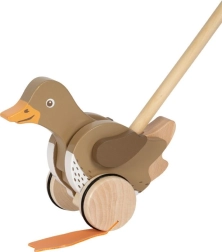 Small Foot ξύλινη παπίτσα ώθησης με ράβδο