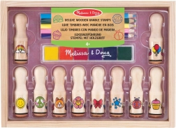 Melissa & Doug πολυτελές σετ ξύλινων σφραγίδων για παιδιά