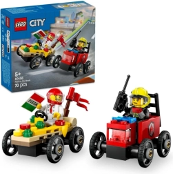 LEGO® City 60458 Πακέτο αγώνα: Παράδοση πίτσας vs. πυροσβεστικό όχημα