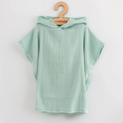 Παιδικό μουσελίνο πόντσο NEW BABY Feeling, μέντα, 80 cm