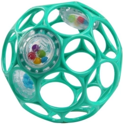 Κουδουνίστρα-μπαλάκι Oball Rattle 10 cm, σκούρο τυρκουάζ