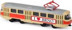Μεταλλικό ρετρό τραμ BRNO 16 cm 1:87