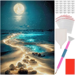 Ζωγραφική με διαμάντια Παραλία – 40 × 30 cm MAALEO