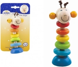 Detoa ξύλινο παιχνίδι καμηλοπάρδαλη σε ελατήριο