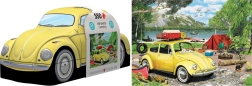 Παζλ σε μεταλλικό κουτί VOLKSWAGEN Σκαραβαίος στο κάμπινγκ 550 κομμάτια