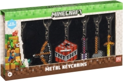 Minecraft μεταλλικά μπρελόκ 6 τεμάχια σε συσκευασία Deluxe