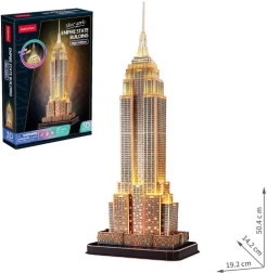 Φωτιζόμενο 3D παζλ Empire State Building, νυχτερινή έκδοση, 37 κομμάτια