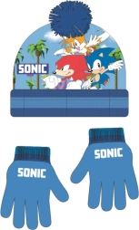 Σετ σκουφί και γάντια Sonic μπλε