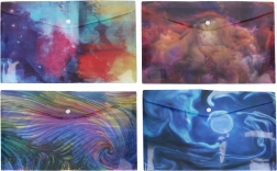 Πλαστικός φάκελος εγγράφων με κουμπί τύπου σούστας A4, μίξη χρωμάτων