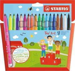Μαρκαδόροι STABILO Trio A‑Z – σετ 18 χρωμάτων