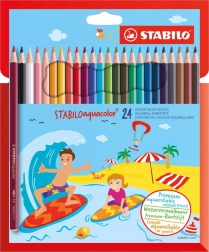 Σετ ακουαρέλινων χρωματιστών μολυβιών STABILO Aquacolor